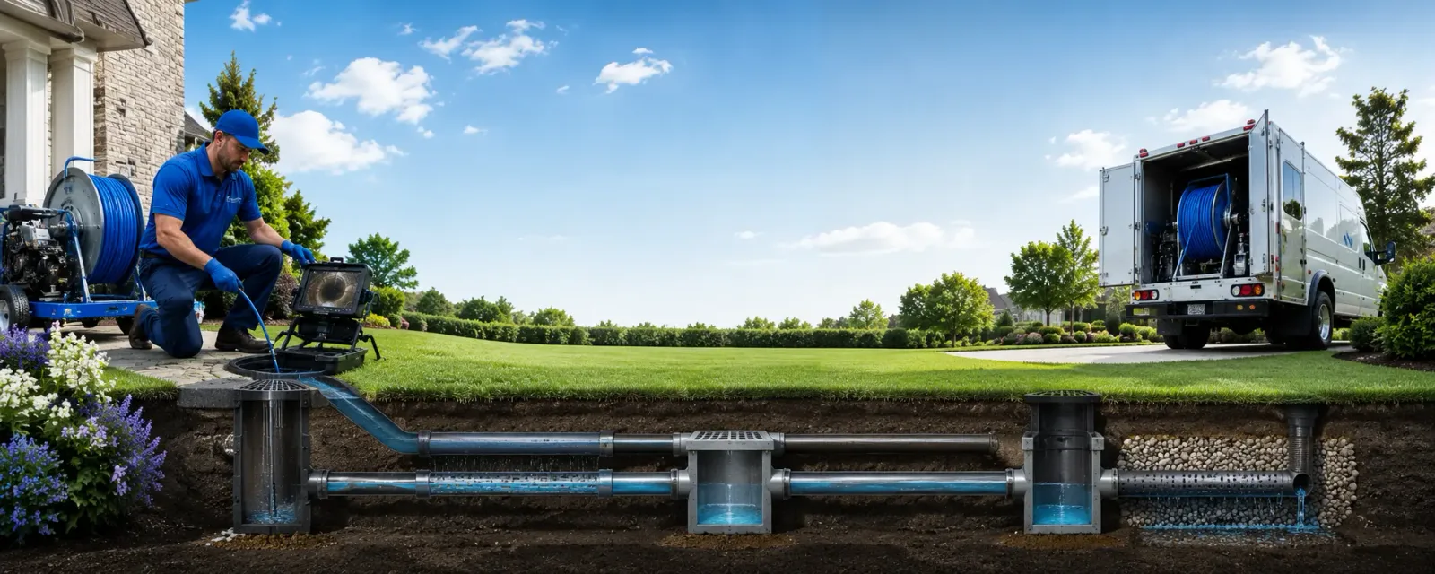 Outdoor drain cleaning information for Skytop, PA